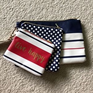 Set of 3 different sized casual bags/purses